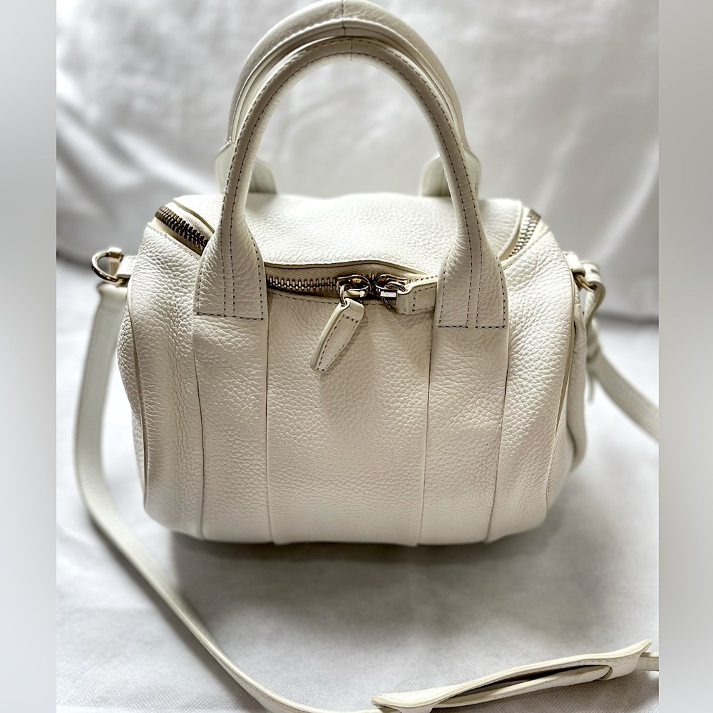 Authentic Alexander Wang Pebbled leather Rocco bag, White